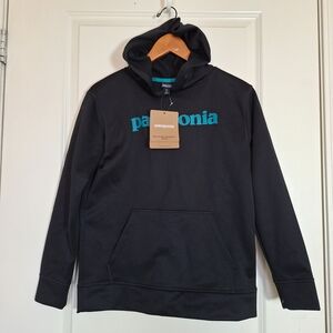 Patagonia Boy's Graphics Poly cycle Pullover Hoodie Sweatshirt Size XL 14
